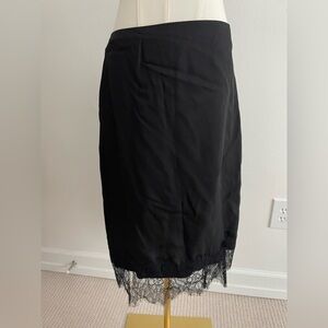 Part Two / Elegant Black Lace Trim Skirt